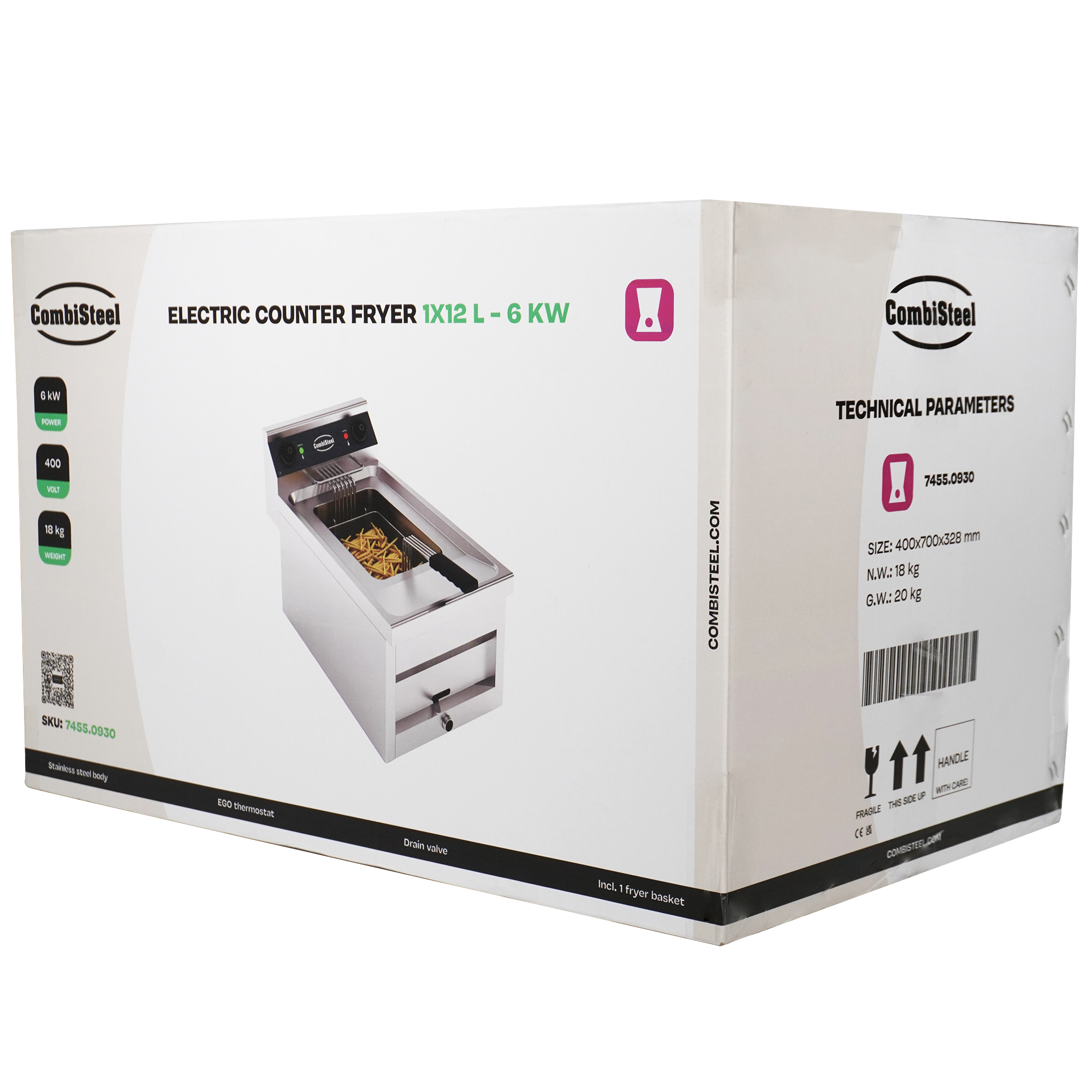 FRITEUSE POSABLE ÉLECTRIQUE 1X12L 6KW – Image 9