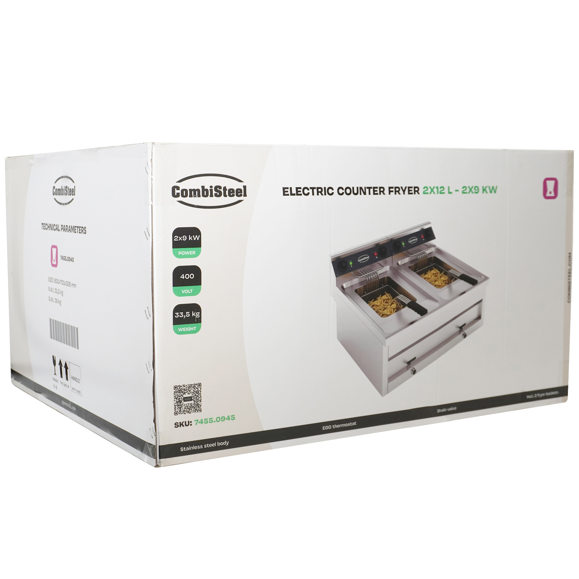 FRITEUSE POSABLE ÉLECTRIQUE 2X12L 2X9KW – Image 4