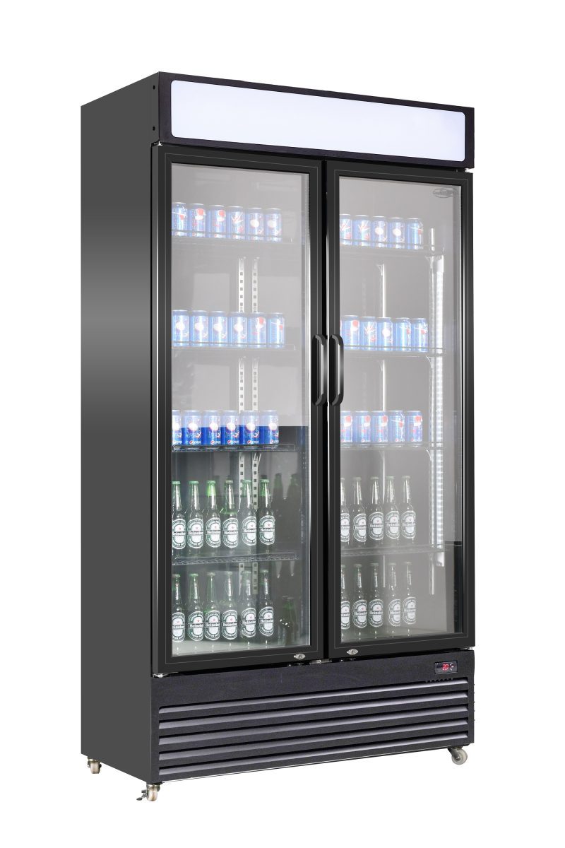 RÉFRIGÉRATEUR 2 PORTES EN VERRE BEZ-780 GD NOIR