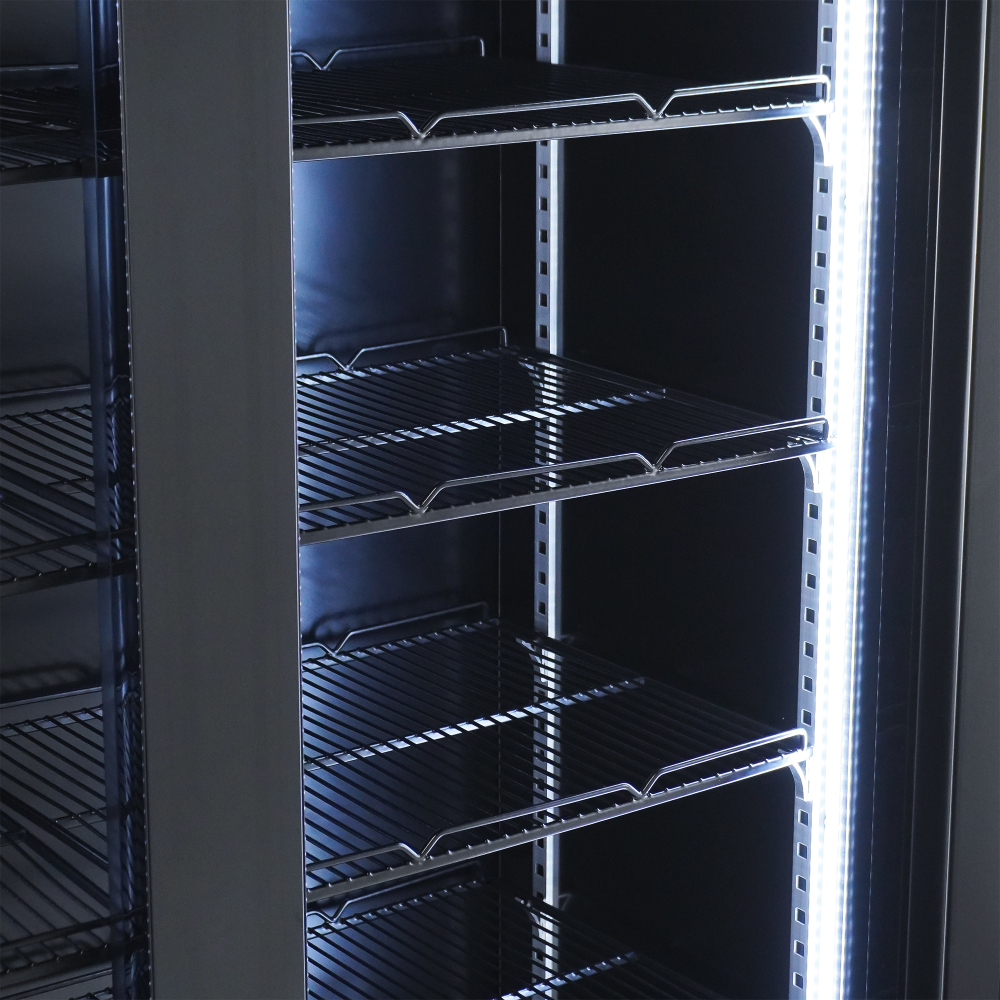 RÉFRIGÉRATEUR 3 PORTES EN VERRE NOIR NAP-1200 HT - AVEC PORTE CHAUFFANTE – Image 14