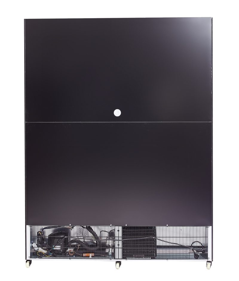 RÉFRIGÉRATEUR 3 PORTES EN VERRE NOIR NAP-1200 HT - AVEC PORTE CHAUFFANTE – Image 5