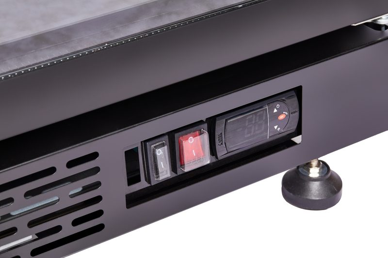 RÉFRIGÉRATEUR 3 PORTES EN VERRE NOIR NAP-1200 HT - AVEC PORTE CHAUFFANTE – Image 6