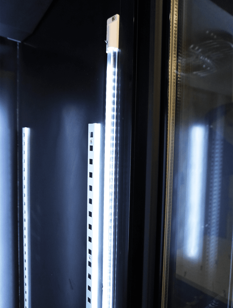 RÉFRIGÉRATEUR 3 PORTES EN VERRE NOIR NAP-1200 HT - AVEC PORTE CHAUFFANTE – Image 13