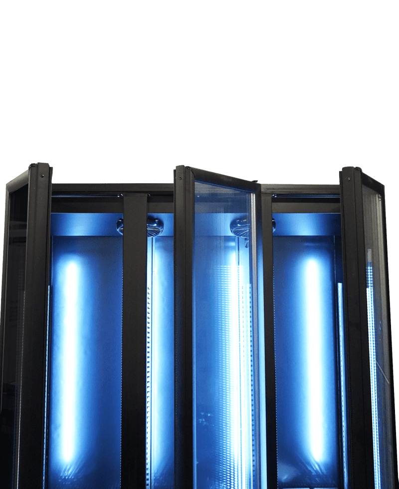 RÉFRIGÉRATEUR 3 PORTES EN VERRE NOIR NAP-1200 HT - AVEC PORTE CHAUFFANTE – Image 15