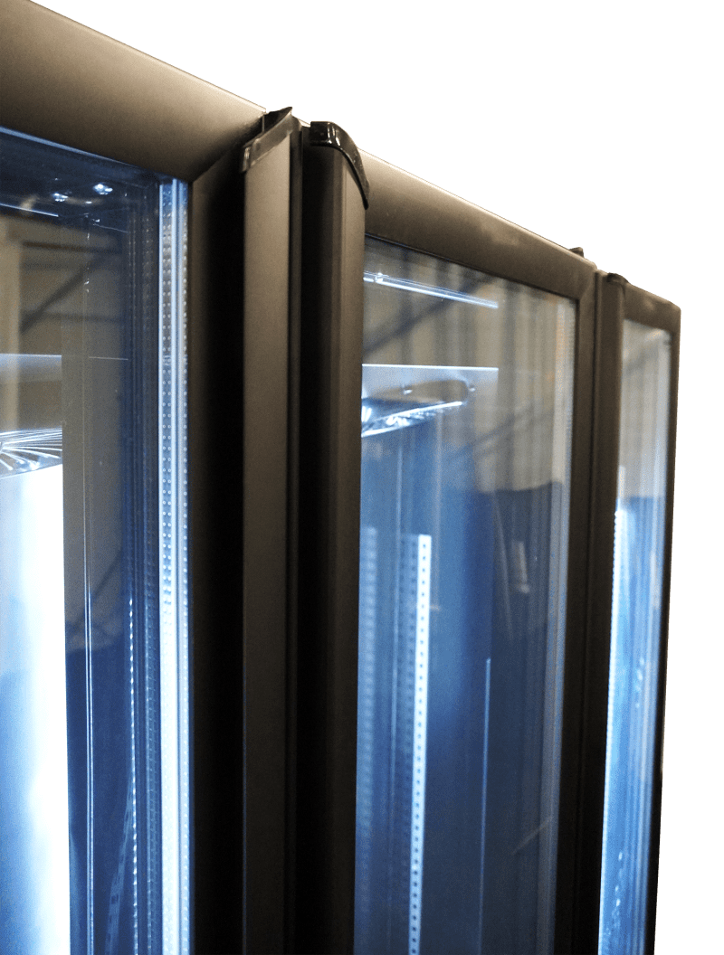 RÉFRIGÉRATEUR 3 PORTES EN VERRE NOIR NAP-1200 HT - AVEC PORTE CHAUFFANTE – Image 18