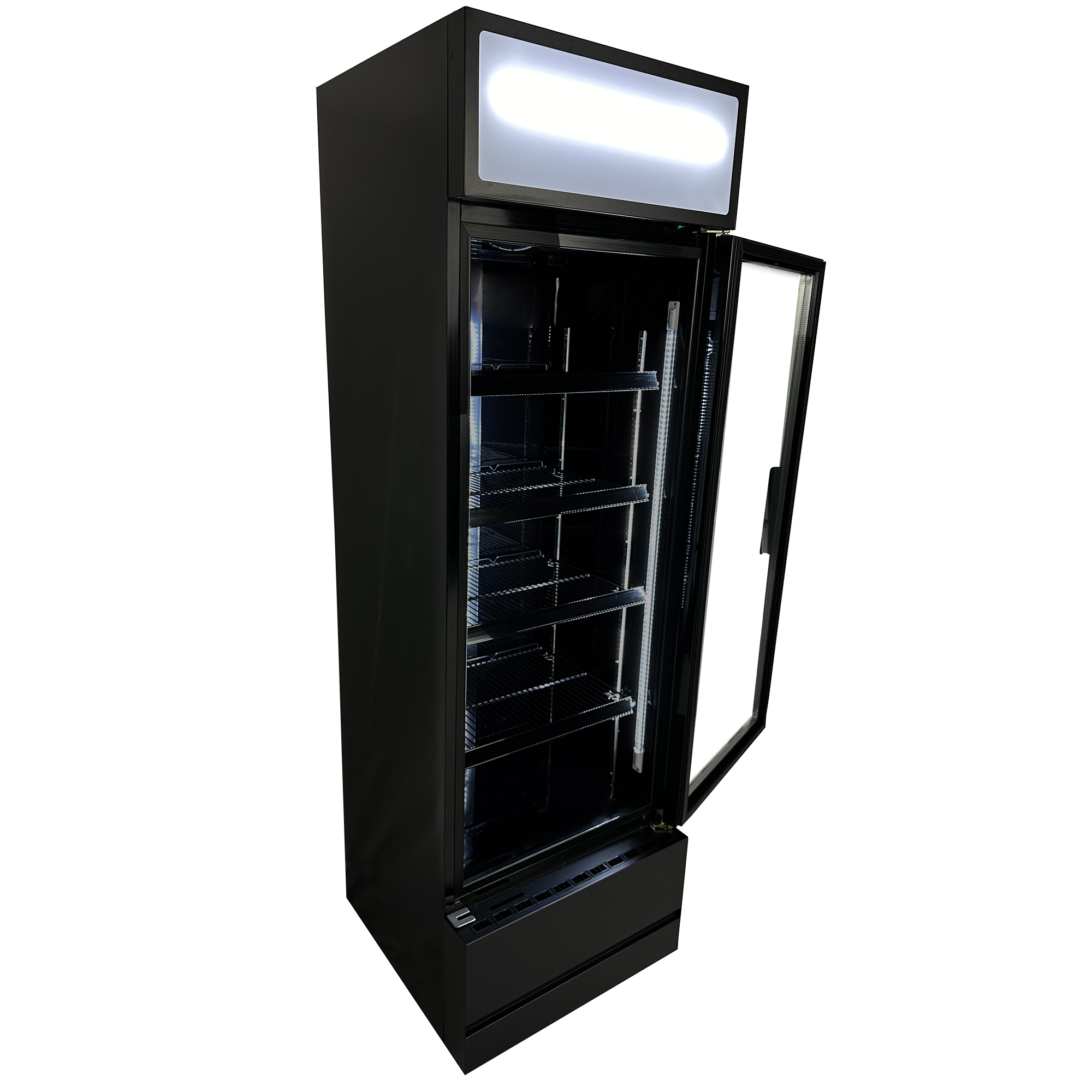 RÉFRIGÉRATEUR PORTE EN VERRE FCU-370 BL – Image 4