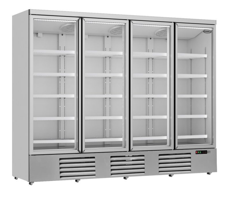 RÉFRIGÉRATEUR 4 PORTES EN VERRE JDE-2025R *TRANSPORT SUR DEMANDE*