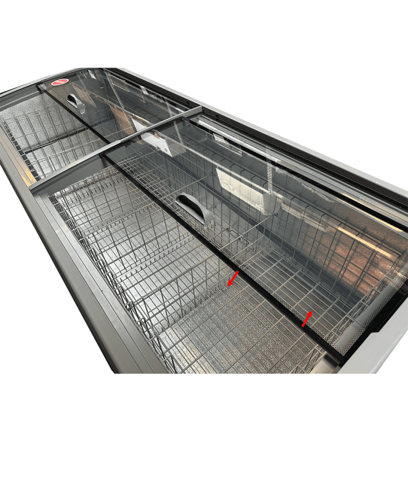 CONGÉLATEUR BAHUT POUR SUPERMARCHÉ GRIS 2500 DÉGIVRAGE AUTOMATIQUE *TRANSPORT SUR DEMANDE* – Image 4