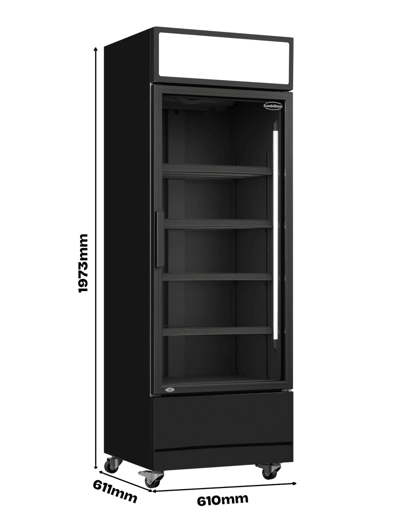 RÉFRIGÉRATEUR PORTE EN VERRE FCU-370 BL – Image 14