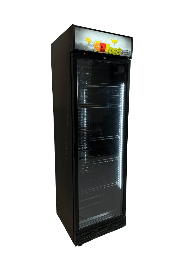 RÉFRIGÉRATEUR 1 PORTE EN VERRE NOIR SENS OUVERTURE PORTE GAUCHE – Image 2