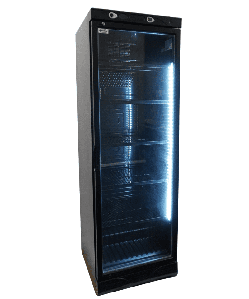 RÉFRIGÉRATEUR 1 PORTE EN VERRE 382L NOIR SANS CANOPY – Image 6