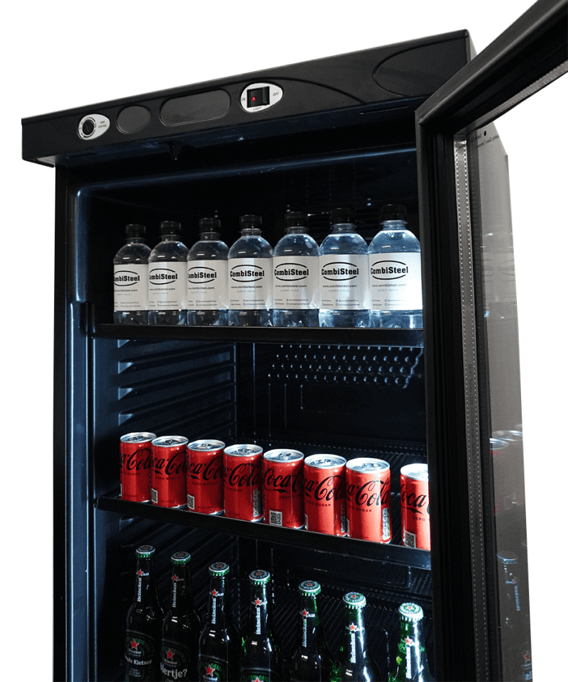RÉFRIGÉRATEUR 1 PORTE EN VERRE 382L NOIR SANS CANOPY – Image 7