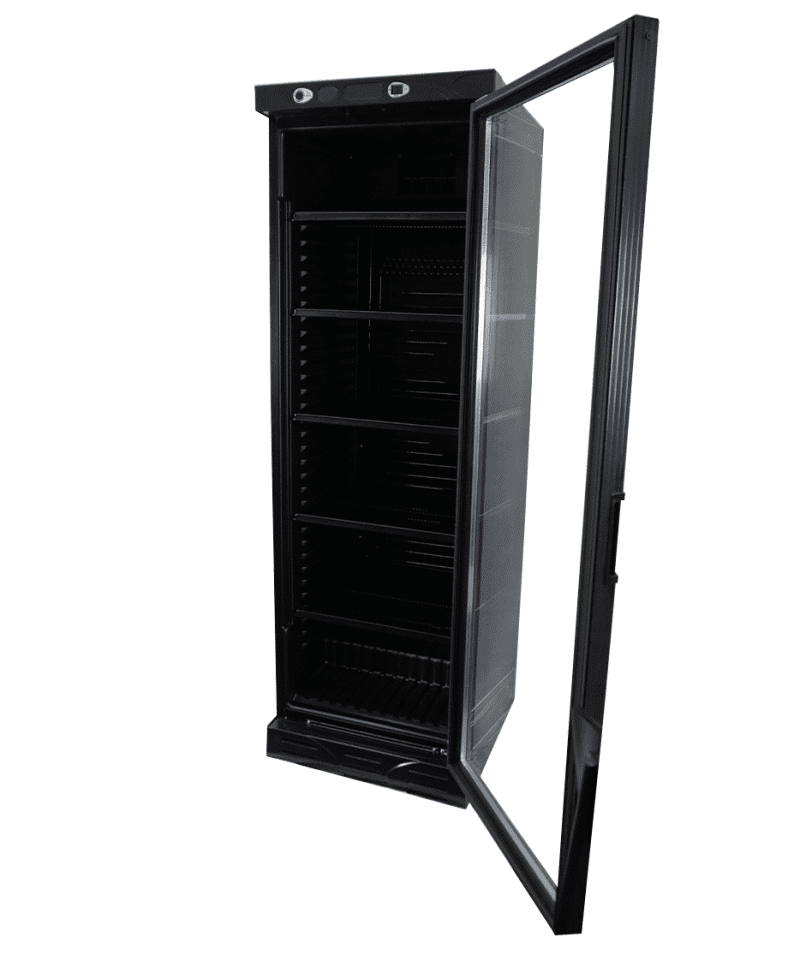 RÉFRIGÉRATEUR 1 PORTE EN VERRE 382L NOIR SANS CANOPY – Image 8