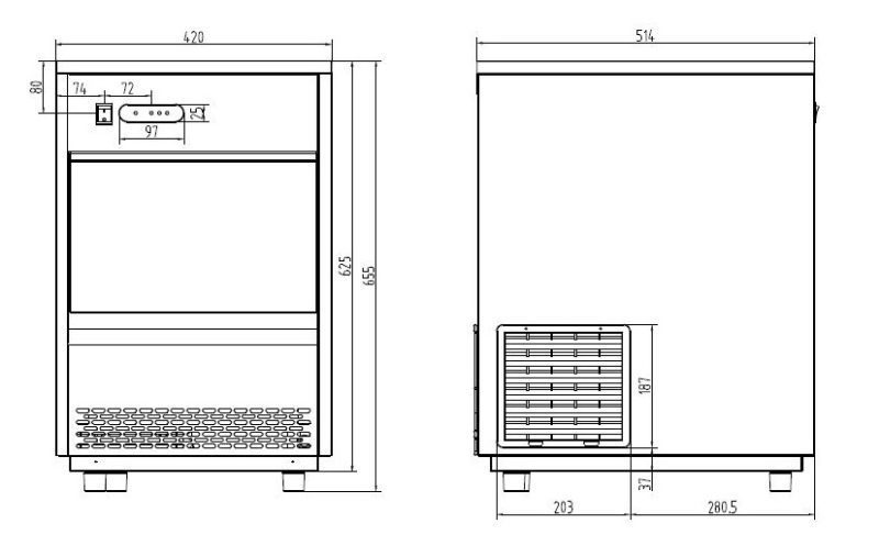 MACHINE À GLAÇONS 26KG/24H VDB-26 – Image 17