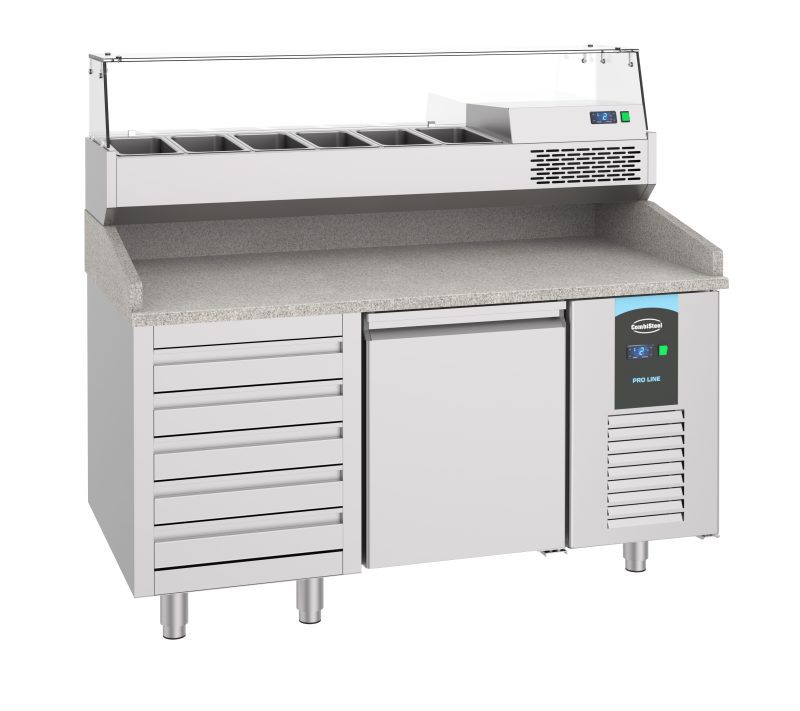 TABLE PRÉP POUR PIZZA 1 PORTE 5 TIROIRS – Image 2