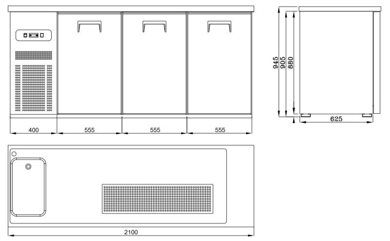 REFROIDISSEUR DE BIÈRE 3 PORTES 1L – Image 3