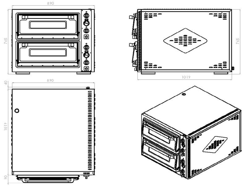 ELEC. FOUR À PIZZA DOUBLE 2 X 6 – Image 2