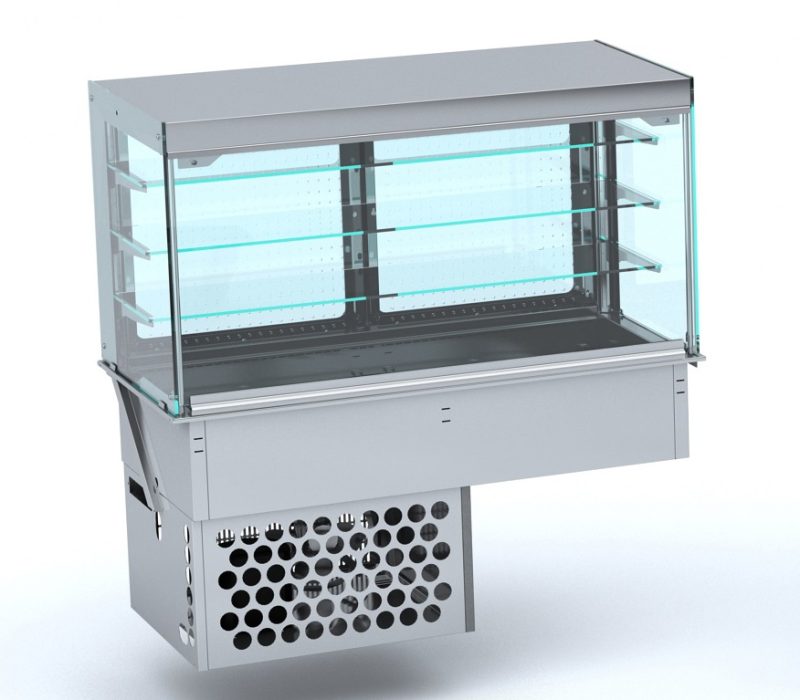DROP-IN VITRINE CUBIQUE RÉFRIGÉRÉE - FERMÉ 4/1