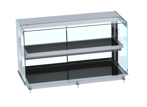 DROP-IN VITRINE CUBIQUE CHAUFFANTE AVEC PLAQUE VITRO CERAMIQUE NOIR 4/1