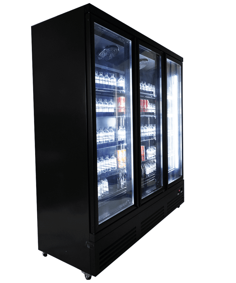 RÉFRIGÉRATEUR 3 PORTES EN VERRE NOIR CEB-1600R BL – Image 28