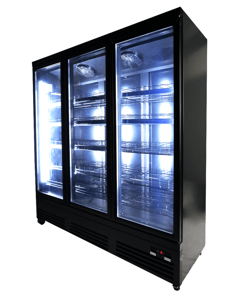 RÉFRIGÉRATEUR 3 PORTES EN VERRE NOIR CEB-1600R BL – Image 15
