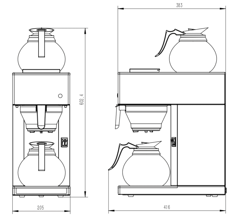 MACHINE DE CAFÉ INCL. 2 CARAFE EN VERRE 1.8L – Image 10