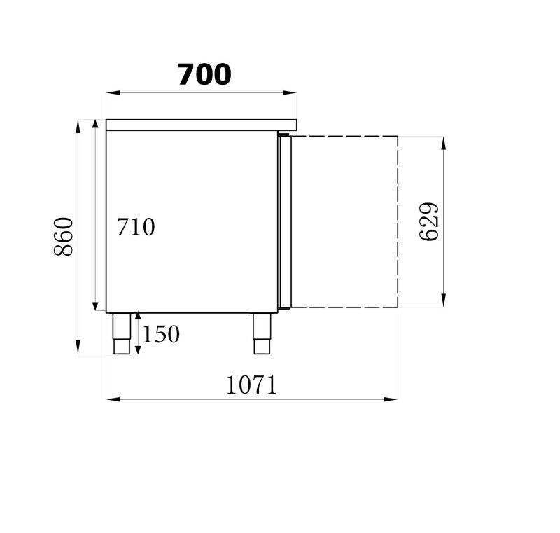 700 TABLE RÉFRIGÉRÉE 3 PORTES – Image 2