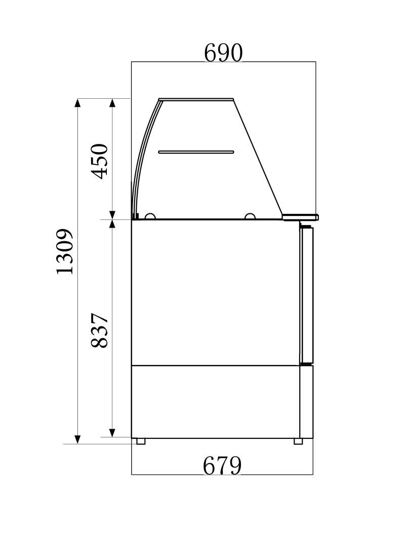 SALADETTE RÉFRIGÉRÉE AVEC VERRE 2 PORTES – Image 2