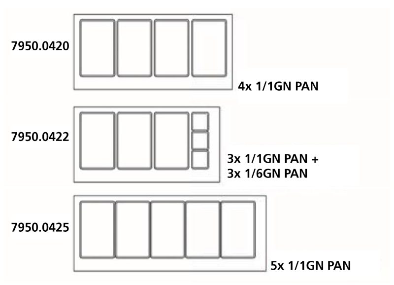 TABLE RÉFRIGÉRÉE AVEC VERRE 3 PORTES 5X 1/1 GN RÉCIPIENT – Image 2