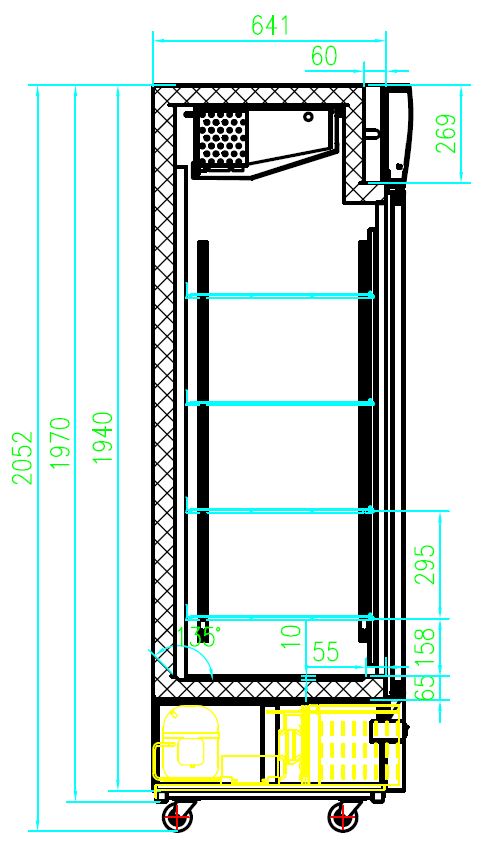 CONGÉLATEUR 2 PORTES EN VERRE – Image 2