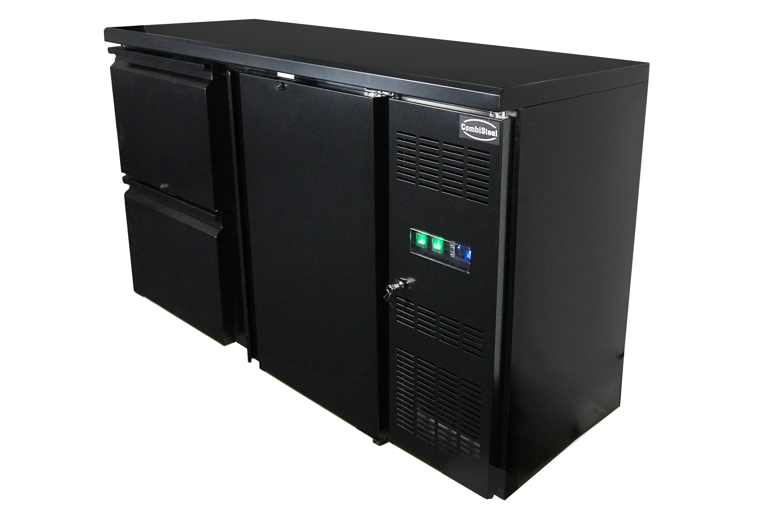 ARRIÈRE BAR RÉFRIGÉRÉE NOIR 1 PORTE ET 2 TIROIRS – Image 3