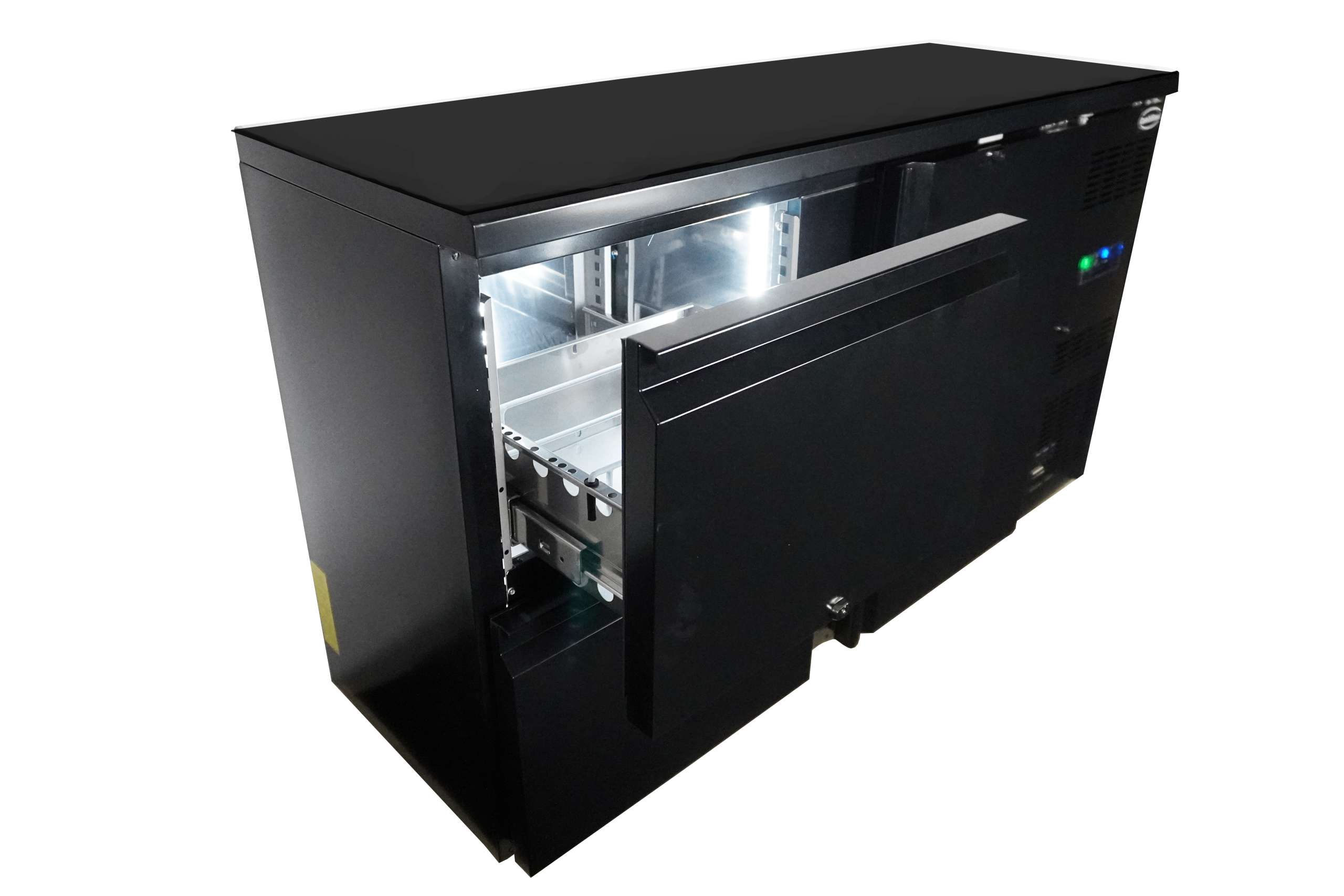 ARRIÈRE BAR RÉFRIGÉRÉE NOIR 1 PORTE ET 2 TIROIRS – Image 4