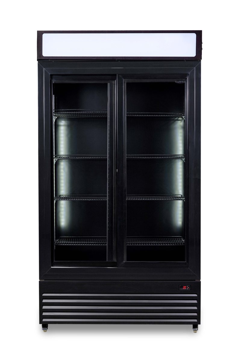 RÉFRIGÉRATEUR AVEC PORTES COULISSANTES EN VERRES BEZ-780 SL NOIR – Image 2