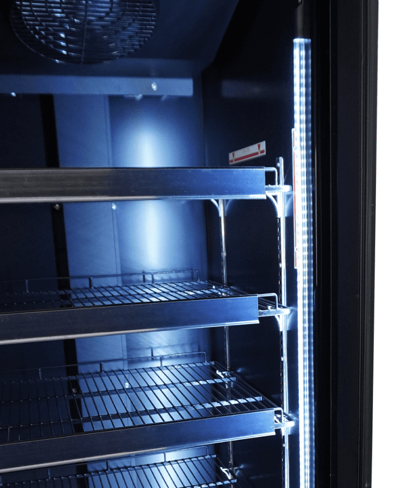 RÉFRIGÉRATEUR 1 PORTE EN VERRE NOIR CEB-500R BL – Image 13