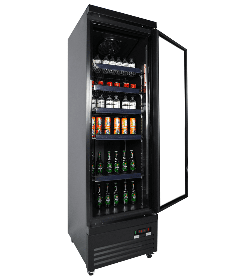 RÉFRIGÉRATEUR 1 PORTE EN VERRE NOIR CEB-500R BL – Image 24