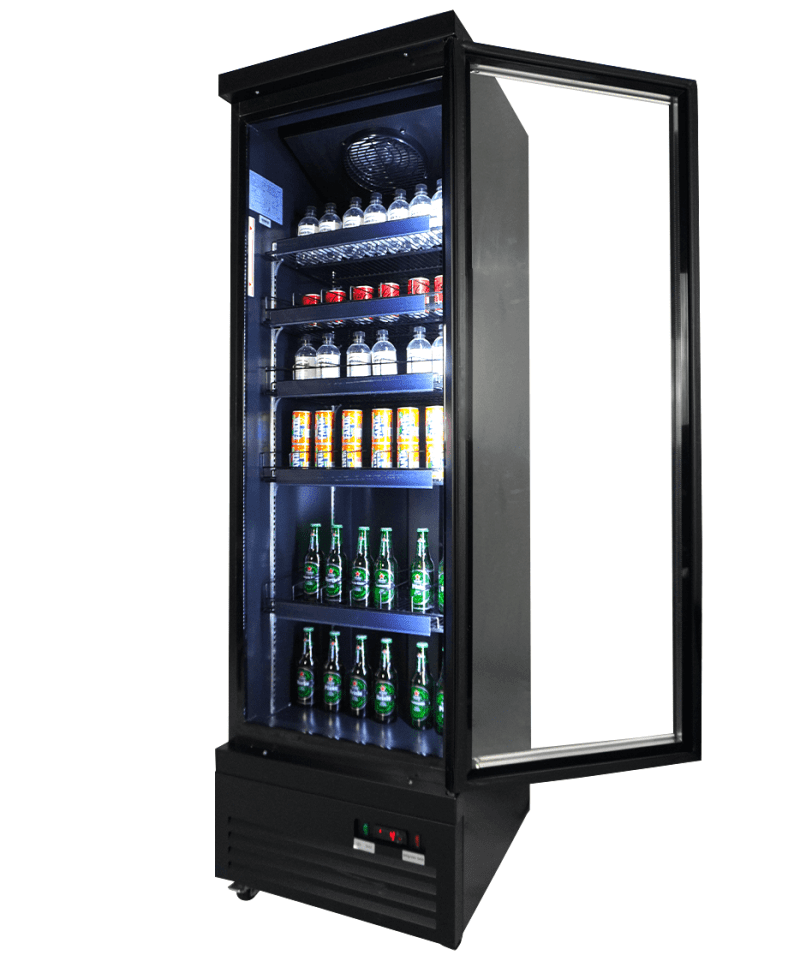 RÉFRIGÉRATEUR 1 PORTE EN VERRE NOIR CEB-500R BL – Image 10