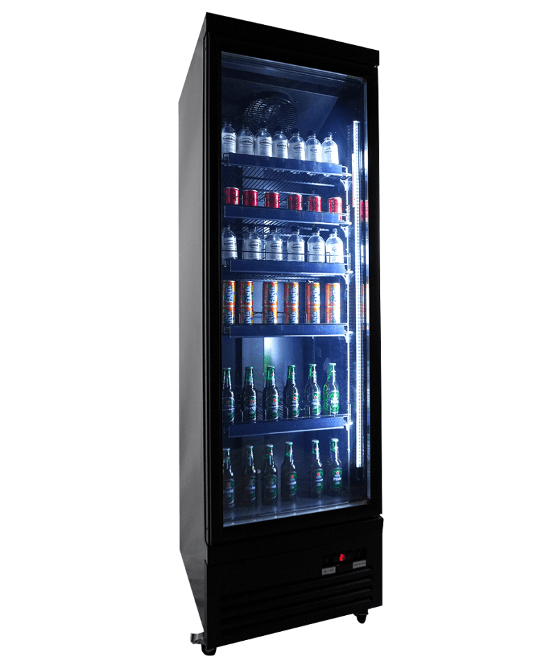 RÉFRIGÉRATEUR 1 PORTE EN VERRE NOIR CEB-500R BL – Image 7