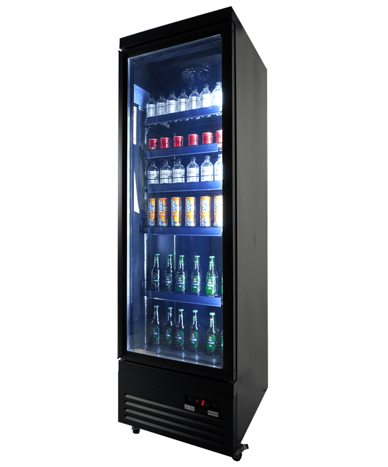 RÉFRIGÉRATEUR 1 PORTE EN VERRE NOIR CEB-500R BL – Image 3