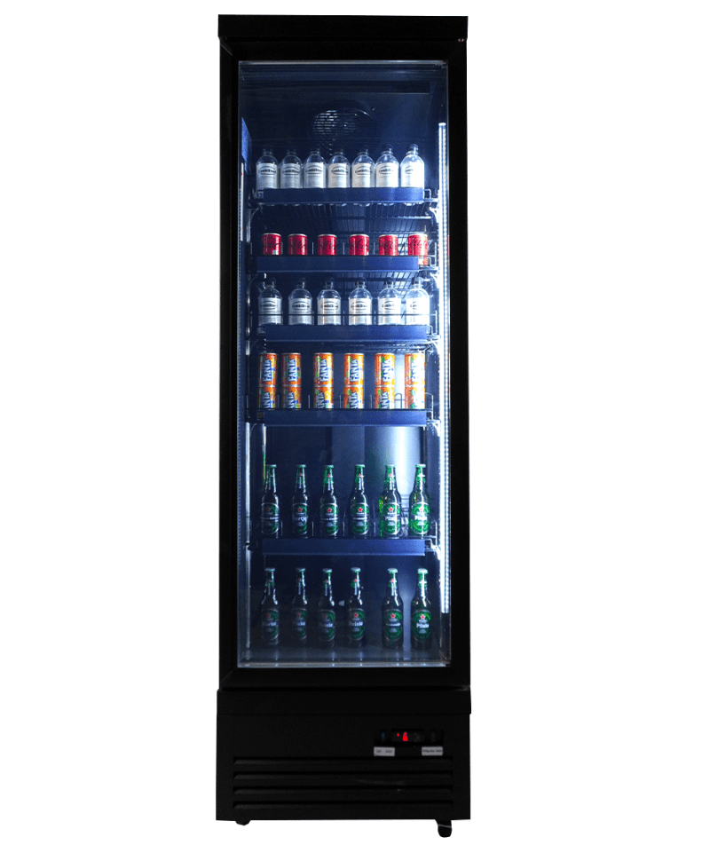RÉFRIGÉRATEUR 1 PORTE EN VERRE NOIR CEB-500R BL – Image 2