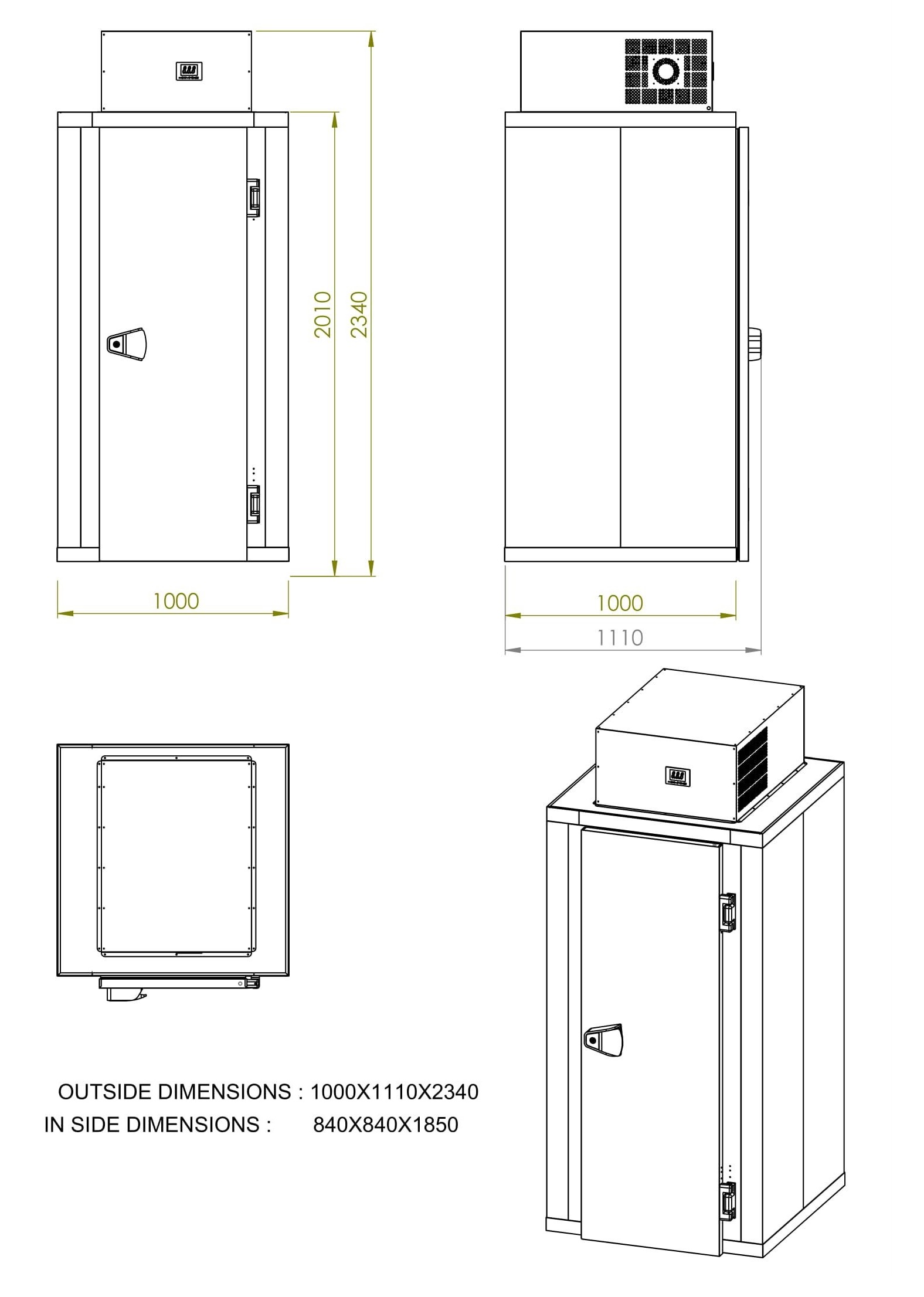 MINI CHAMBRE FROID INCL. UNITÉ TYPE POSITIF – Image 3