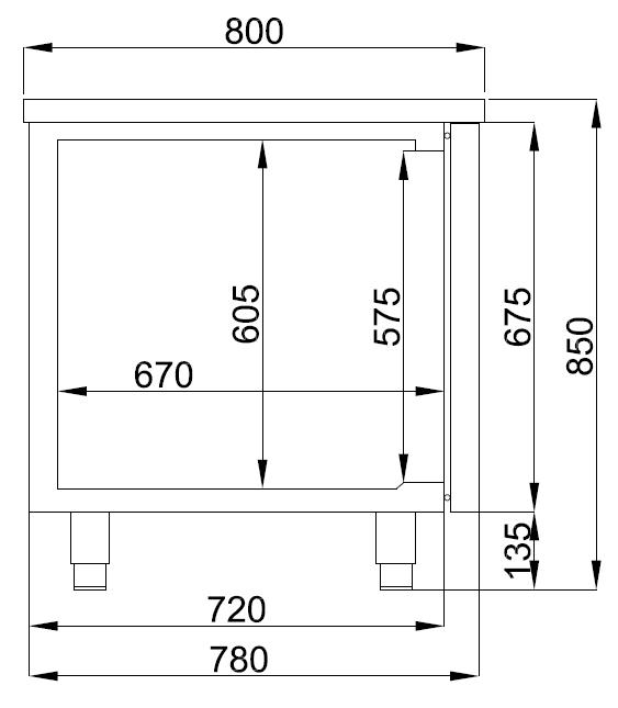 TABLE RÉFRIGÉRÉE PÂTISSERIE 2 PORTES – Image 2
