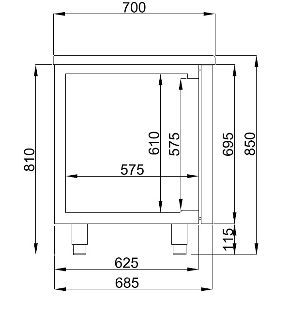 700 TABLE RÉFRIGÉRÉE 2 PORTES ENERGY LINE – Image 2