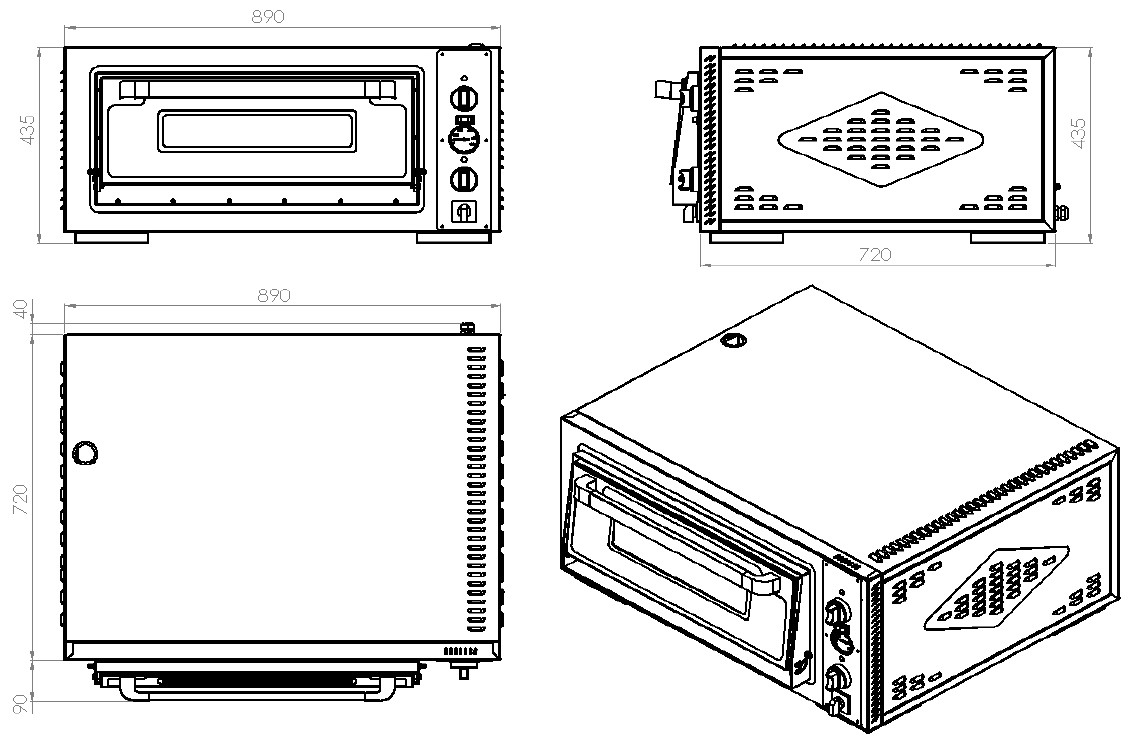 ELEC. FOUR À PIZZA MONO 1 X 4 – Image 2