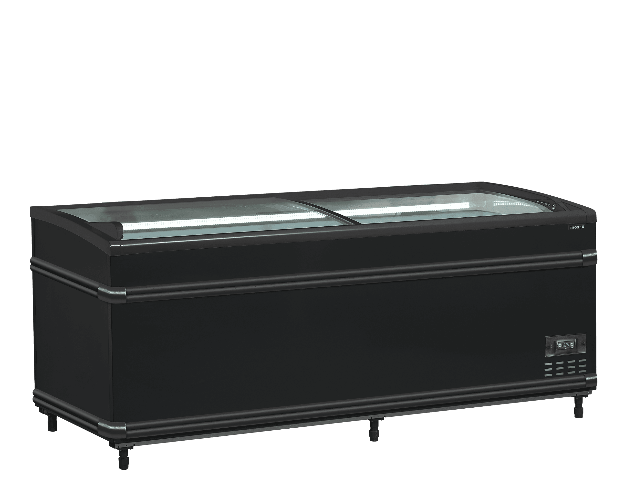 Réfrigérateur / congélateur de supermarché noir - SFI185B HC-CF VS