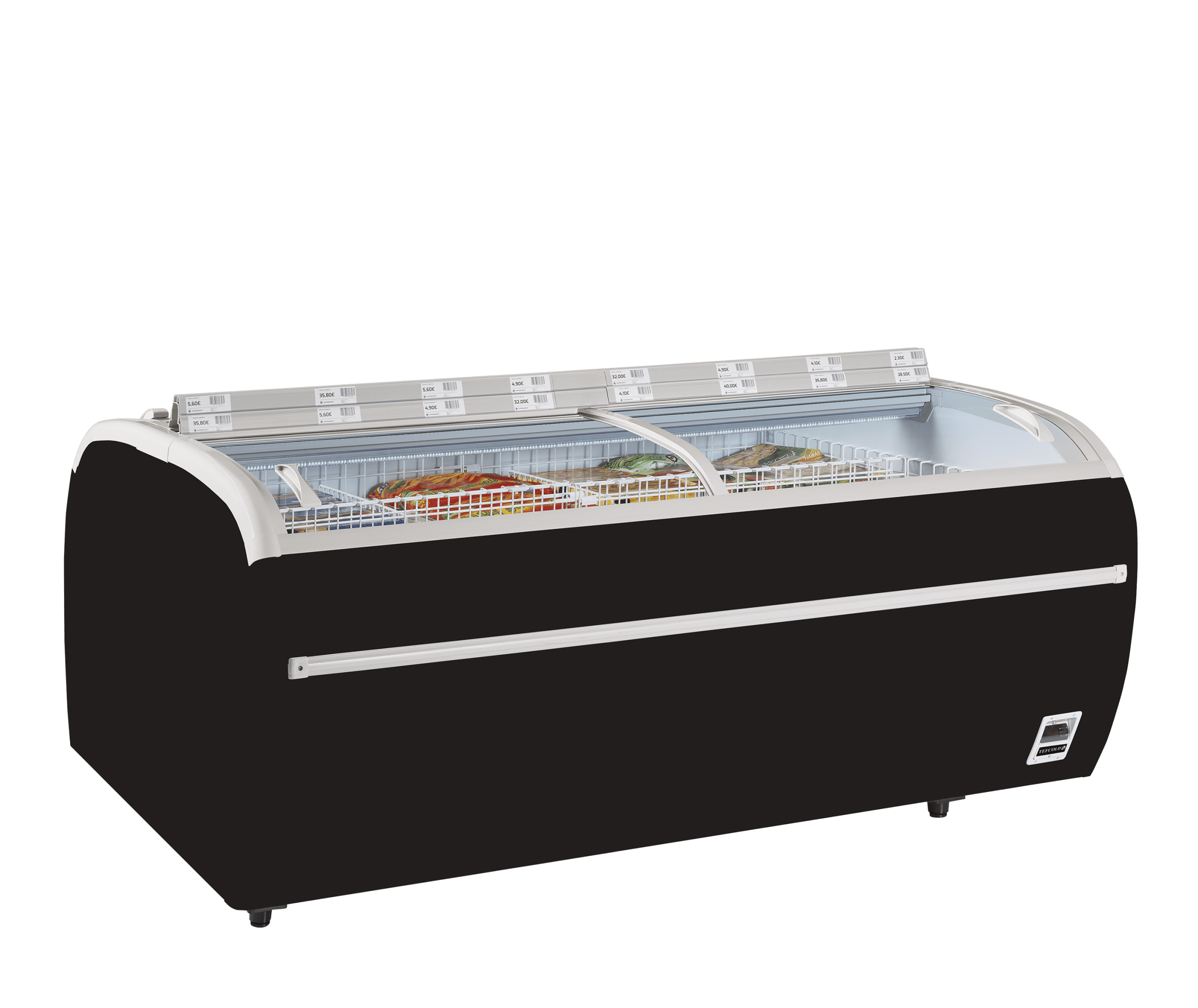 Réfrigérateur / congélateur de supermarché noir - TWIN 220B-CF