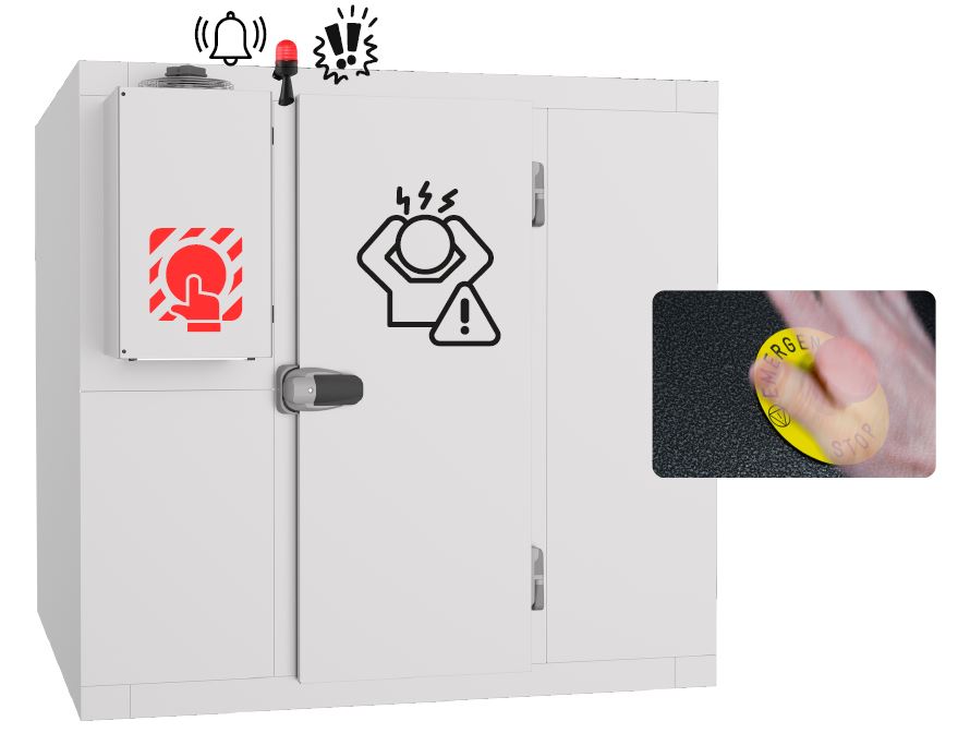 BOUTON D'ALARME DE SÉCURITÉ POUR 7489 CHAMBRE FROIDE – Image 2